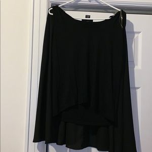 Black cape blouse